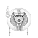 egyptian god khonsu tattoo design idea