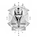 egyptian god khonsu tattoo design idea