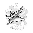 aeroplane and a swallow  tattoo design idea