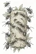 climbing ants tattoo design idea