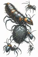 climbing ants tattoo design idea