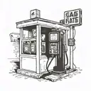 gashouse, gas face, gas pump tattoo design idea