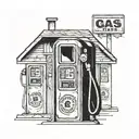 gashouse, gas face, gas pump tattoo design idea