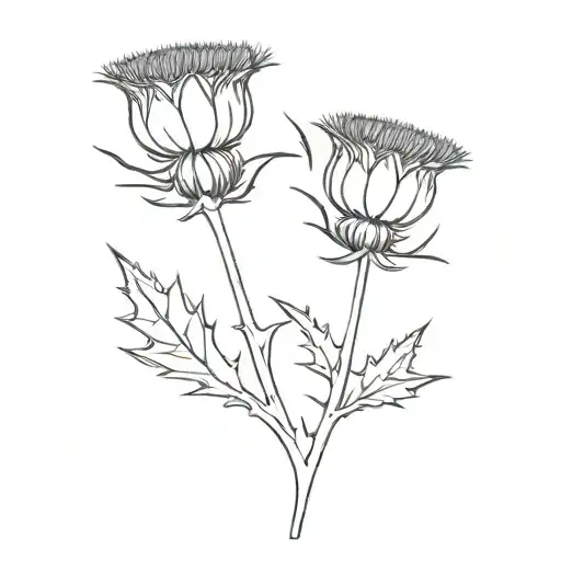 A&P thistle  tattoo design idea