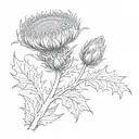 A&P thistle  tattoo design idea