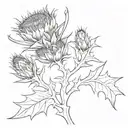 A&P thistle  tattoo design idea