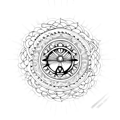 karma and nirvana symbolism tattoo design idea