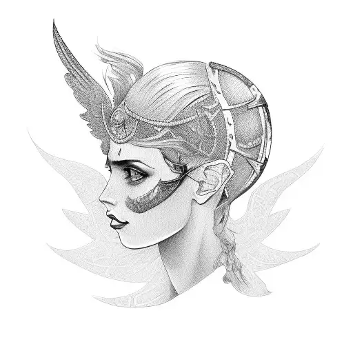Gabriel angel tattoo design idea