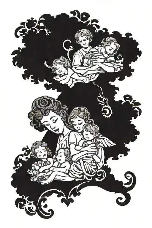 allegory of family  tattoo design idea