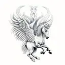 pegasus tattoo design idea
