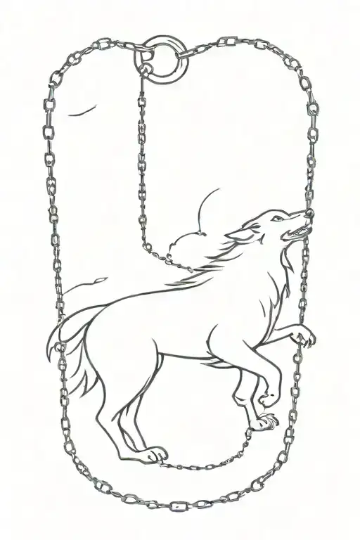 fenrir breaking chains tattoo design idea