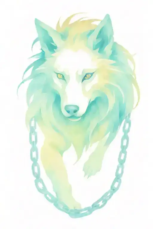 fenrir breaking chains tattoo design idea