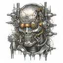 welding cyborg tattoo design idea