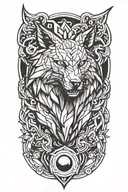 fenrir breaking chains tattoo design idea