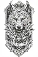 fenrir breaking chains tattoo design idea