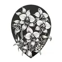 orchids tattoo design idea