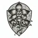 orchids tattoo design idea