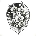 orchids tattoo design idea