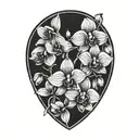 orchids tattoo design idea