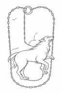 fenrir breaking chains tattoo design idea