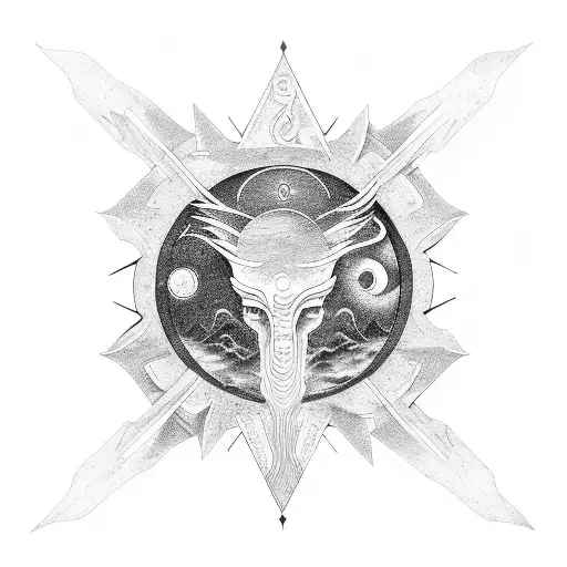 Aquarious Sun, Virgo Moon, Gemini Rising tattoo design idea