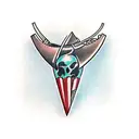 pipe tomahawk tattoo design idea