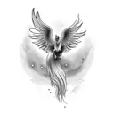 Phoenix and horse tattoo design idea