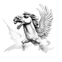 Phoenix and horse tattoo design idea