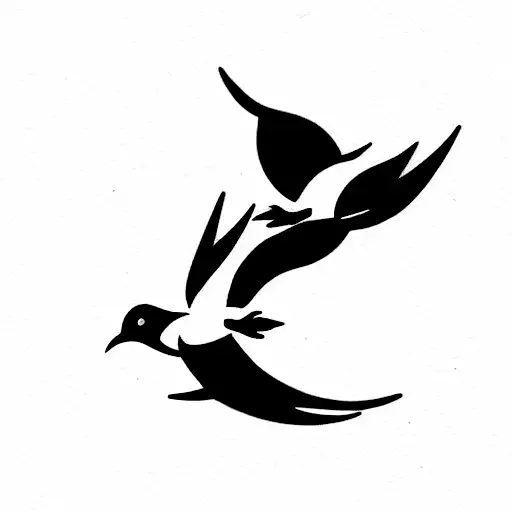 3 little doves in the first the letter S in the second the letter A in the third the letter S tattoo design idea