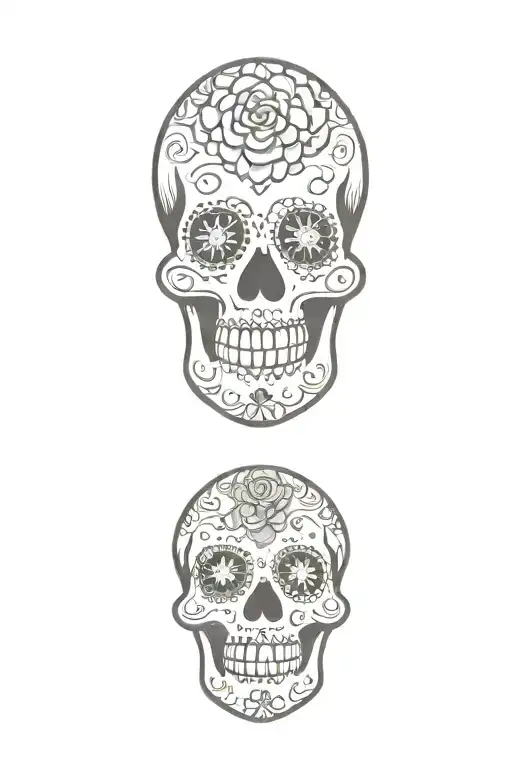 CANDY SKULL  tattoo design idea
