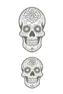 CANDY SKULL  tattoo design idea