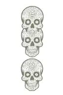 CANDY SKULL  tattoo design idea