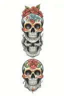CANDY SKULL  tattoo design idea