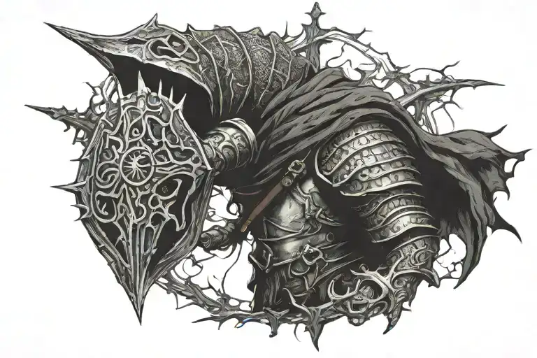dark souls tattoo design idea