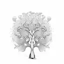 African baobab tree with intricate dotwork patterns tattoo design idea