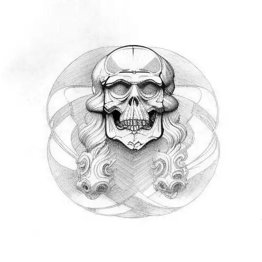 Leonardo da Vinci, La creazione di Adamo, memento mori, space tattoo design idea