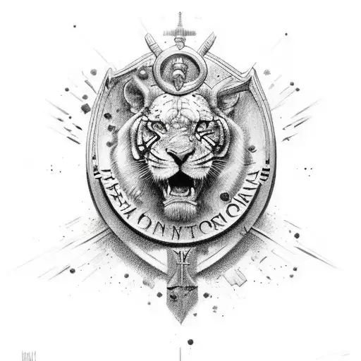 In the periods of hard times all you've got is courage, bravery, honor and respect to your last name  tattoo design idea