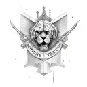 In the periods of hard times all you've got is courage, bravery, honor and respect to your last name  tattoo design idea