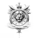 In the periods of hard times all you've got is courage, bravery, honor and respect to your last name  tattoo design idea