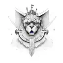 In the periods of hard times all you've got is courage, bravery, honor and respect to your last name  tattoo design idea