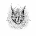 evil mounded eyes tattoo design idea