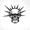 flaming skull tattoo design idea
