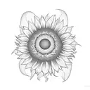 Sunflower guitar tattoo design idea