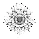 Sunflower guitar tattoo design idea