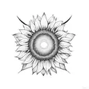 Sunflower with guitar tattoo design idea