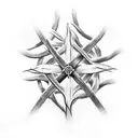 Crown of thorns intertwined with a cross tattoo design idea