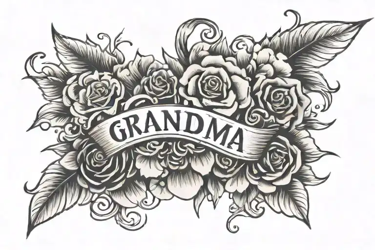 Grandma written tattoo design idea