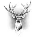 deer in a forest tattoo design idea