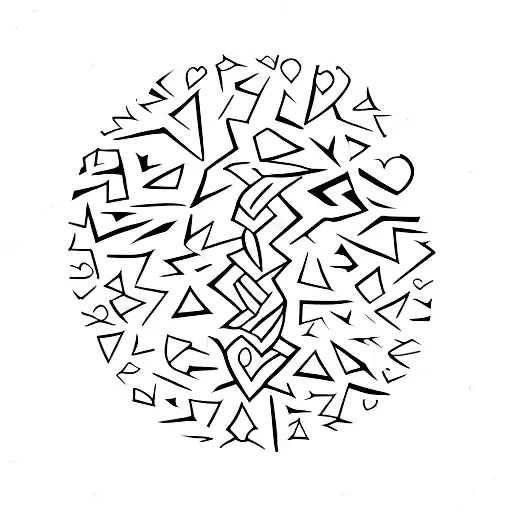 kintsugi with heart  tattoo design idea