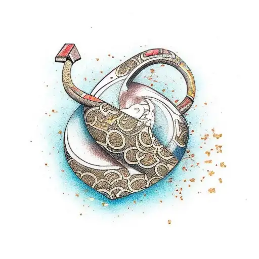 kintsugi heart tattoo design idea